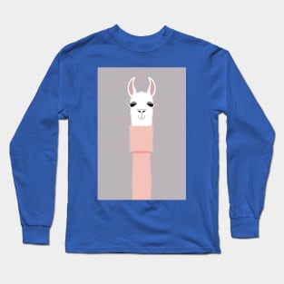 LLAMA IN PINK TURTLENECK SWEATER Long Sleeve T-Shirt